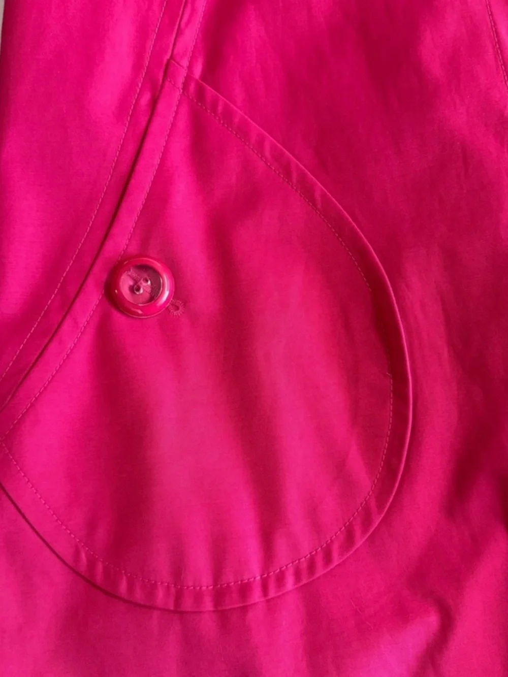 Gallery Retro Bright Pink Single-Breasted Swing Coat.Vintage Vibes.Size S